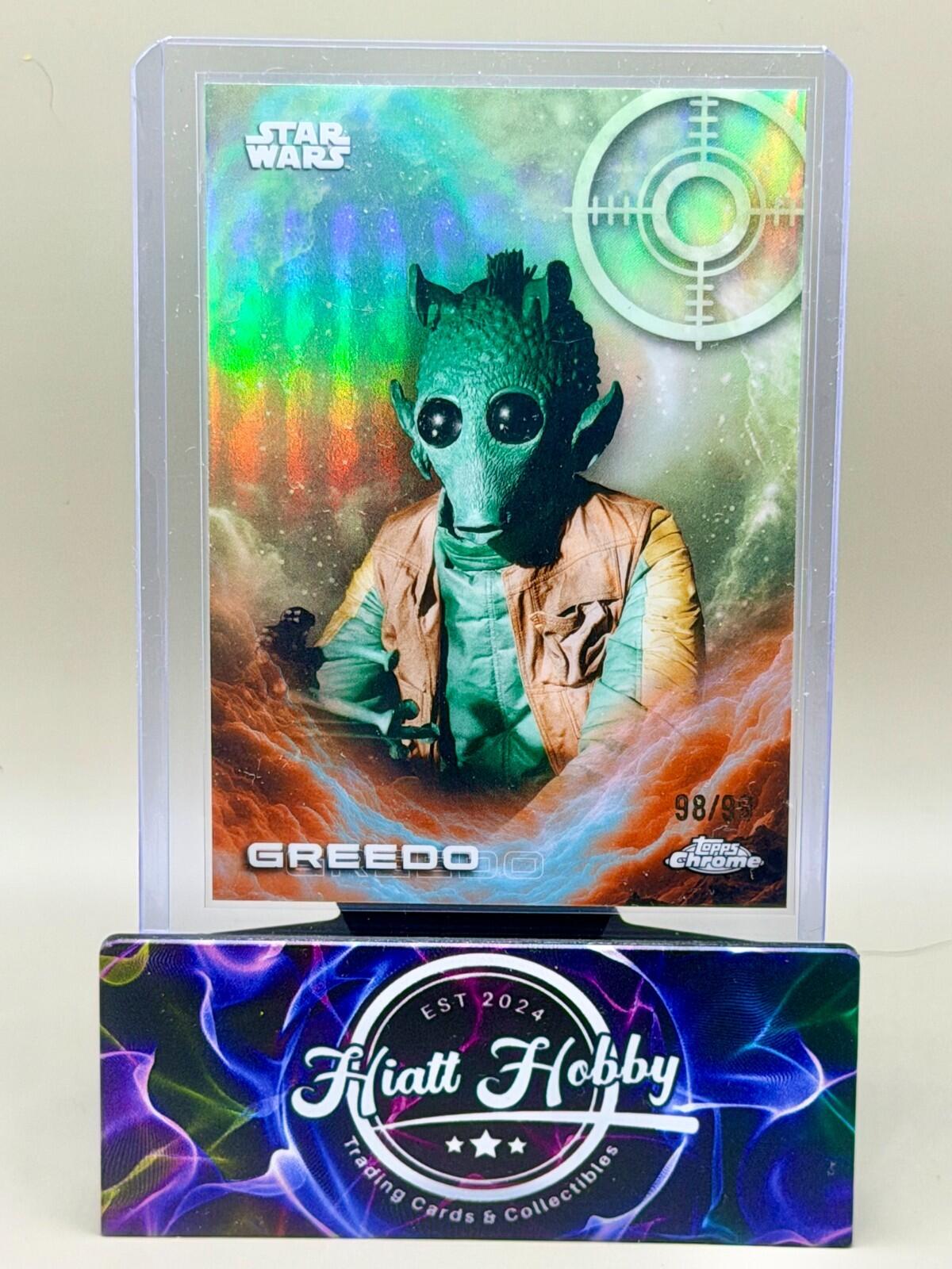 2025 Topps Chrome Star Wars - #CE-23 Greedo - Green Refractor /99