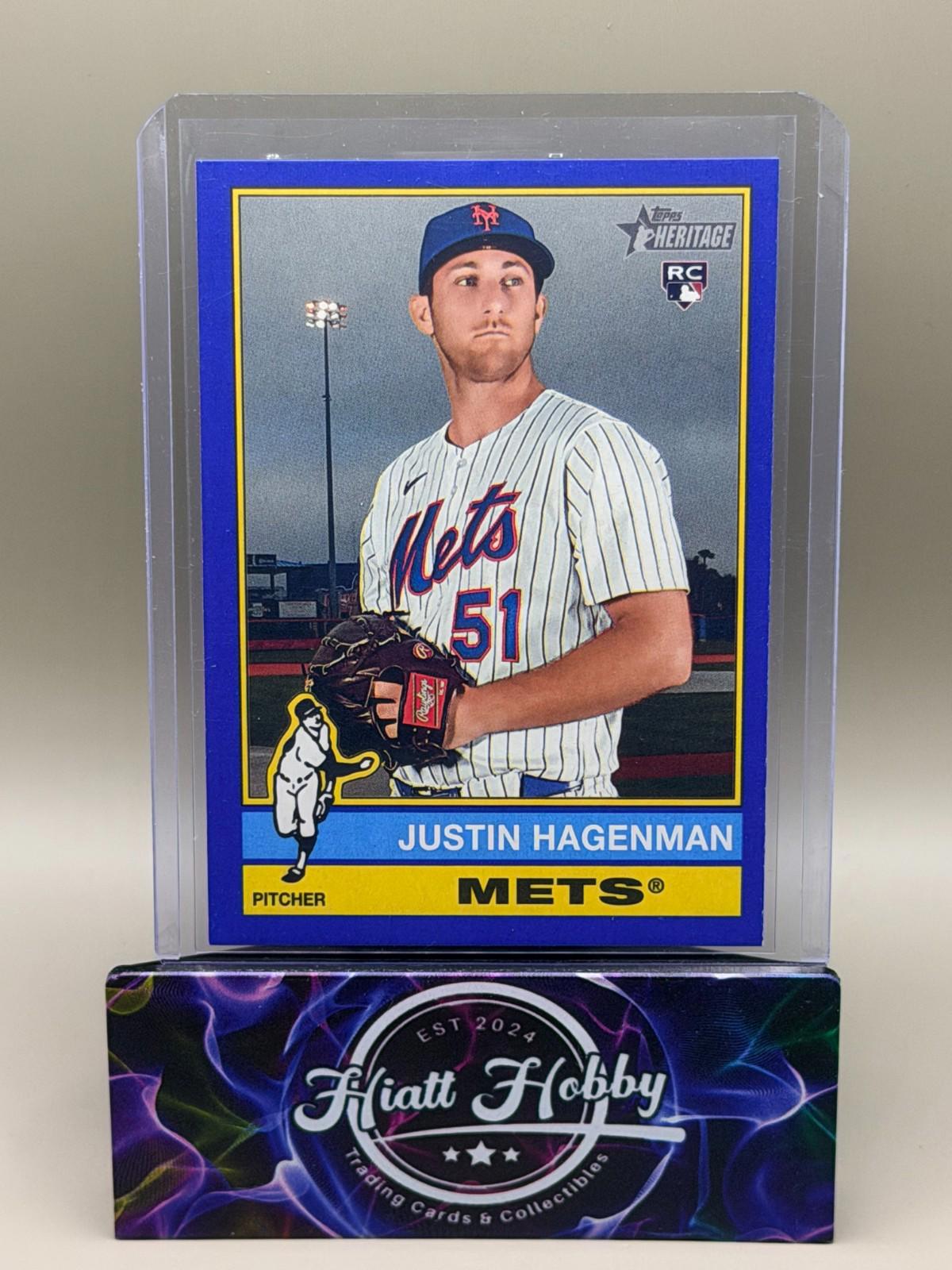 2025 Topps Heritage High Number - Justin Hagenman #596 - Dark Blue Boarder (RC)