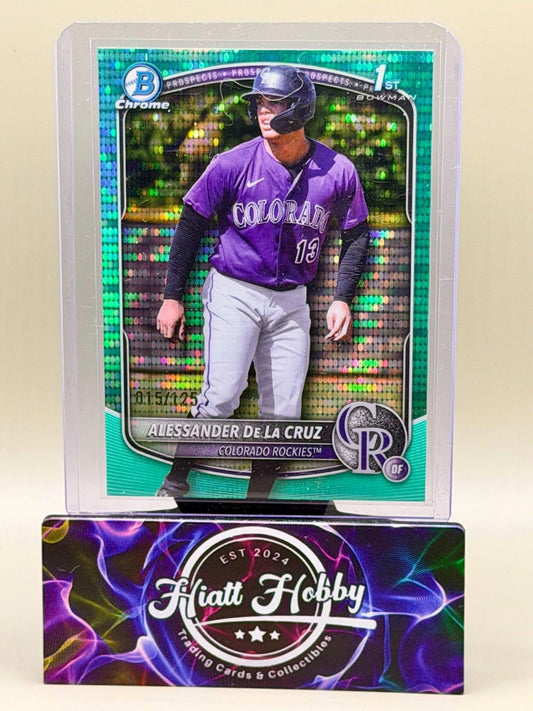 2025 Bowman Chrome - Alessander De La Cruz #BCP-219 - Aqua Pulsar /125 (RC)