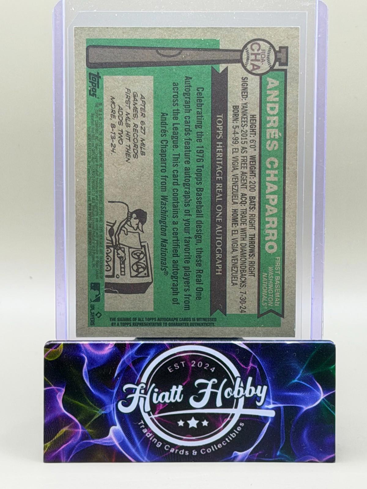 2025 Topps Heritage High Number - Andres Chaparro #ROA-CHA - Real One Auto (RC)