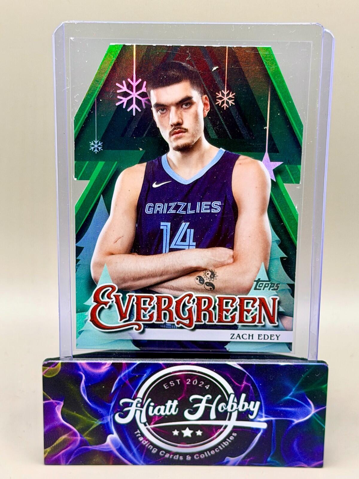 2025-26 Topps Holiday Basketball - #EV-ZE Zach Edey - Evergreen Die-Cut