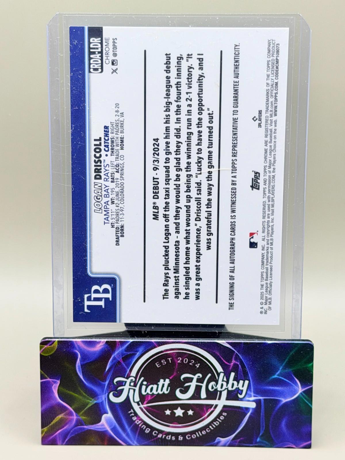 2025 Topps Chrome Update - Logan Driscoll #CRDA-LDR - Rookie Auto - Purple /250