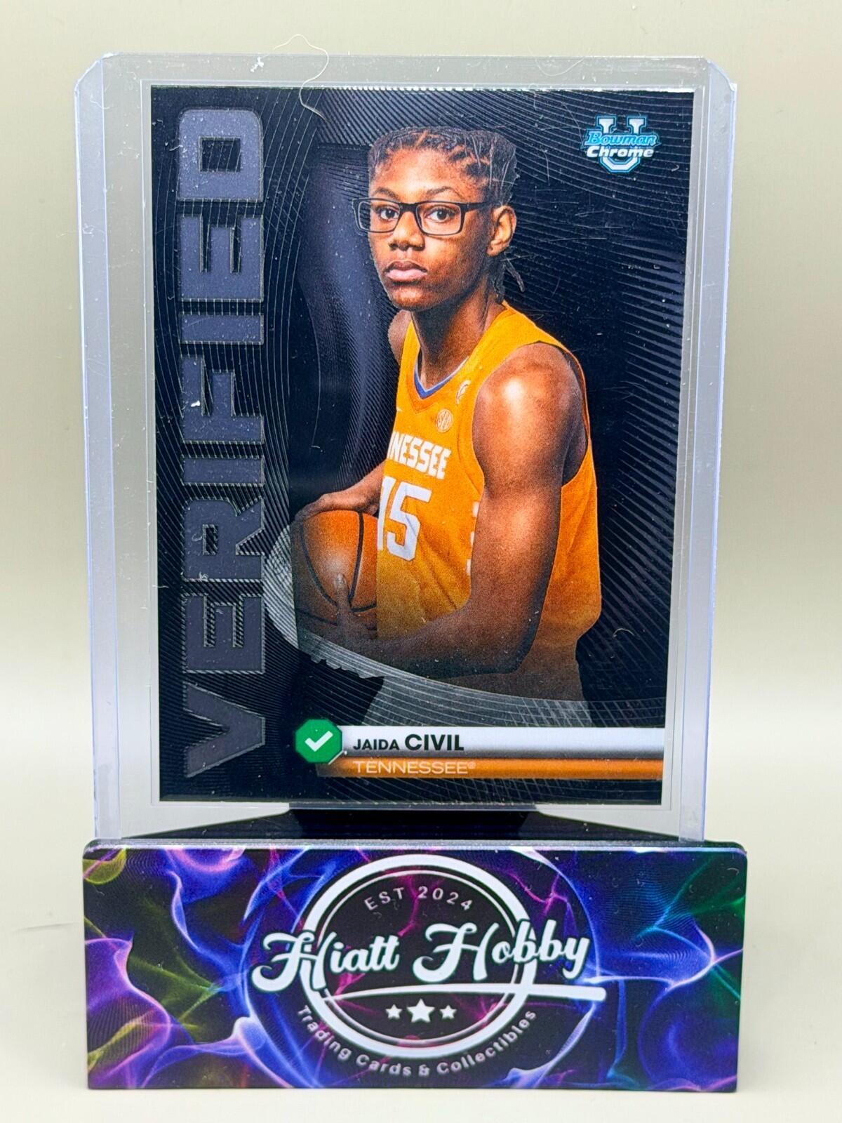 2025-26 Bowman Chrome Basketball - #BV-22 Jaida Civil - Bowman Verified