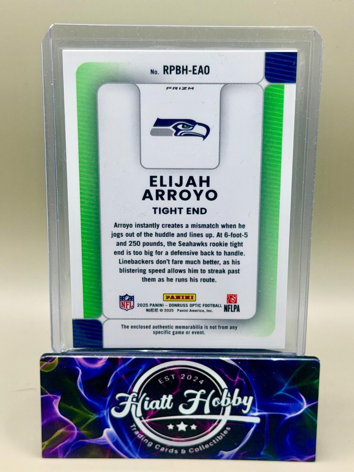 2025 Panini Donruss Optic -  Elijah Arroyo - Rookie Phenom Relic - Blue Hyper