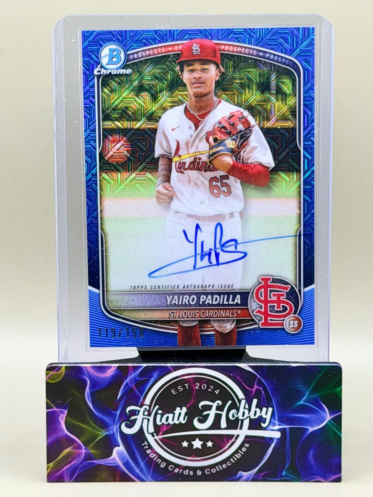 2025 Bowman Chrome - Yairo Padilla #BMA-YP - Blue Mojo Auto /150 (RC, AU)
