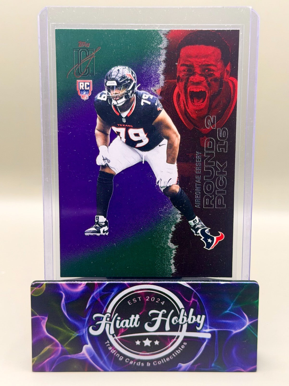 2025 Topps Signature Class Football - #195 Aireontae Ersery - Green Purple (RC)