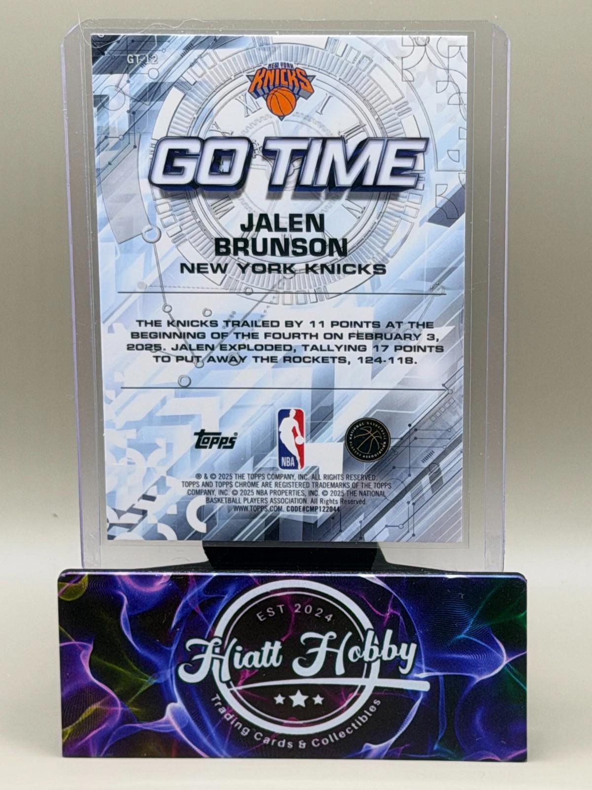 2025-26 Topps Chrome - Go Time Jalen Brunson #GT-12