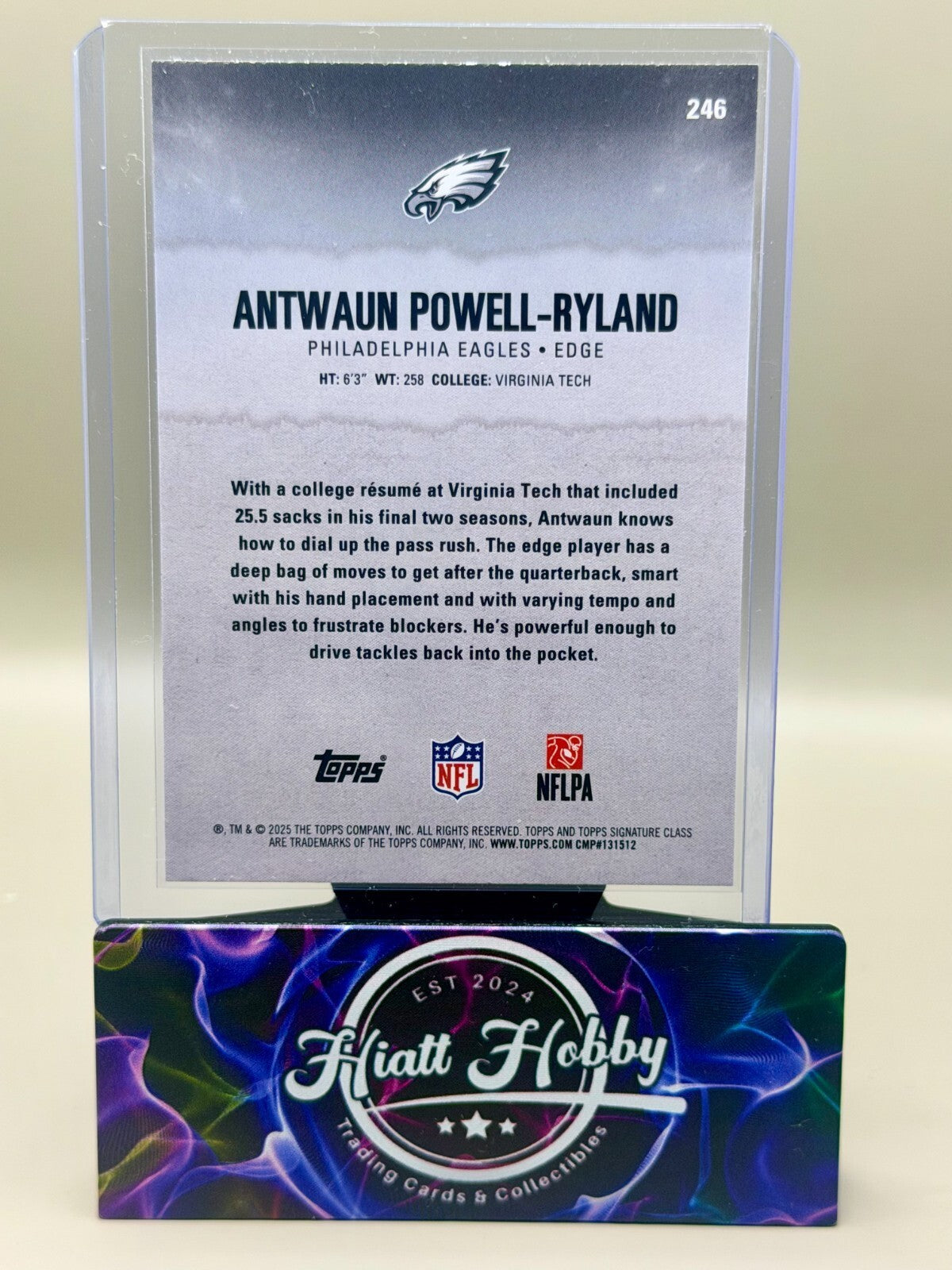 2025 Topps Signature Class Football - #246 Antwaun Powell-Ryland - Red Black (RC