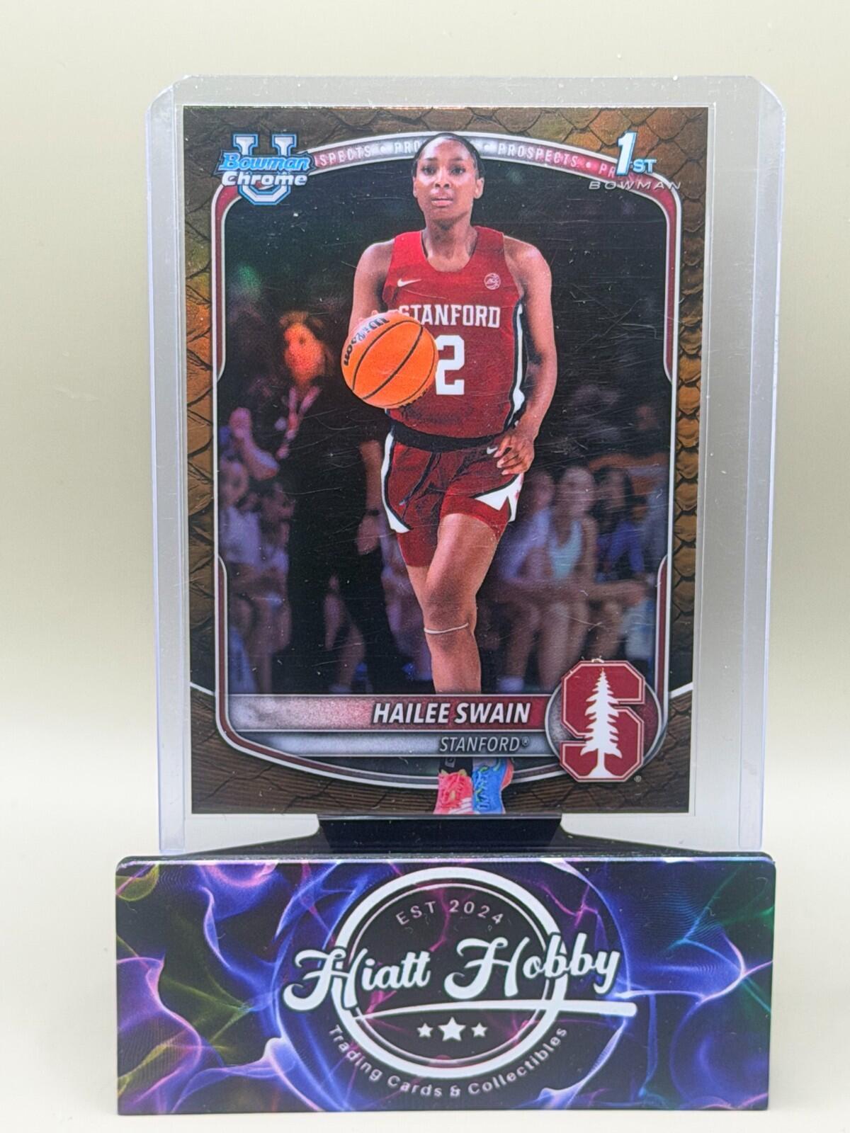 2025-26 Bowman Chrome Basketball #BCP-38 Hailee Swain Reptilian Refractor (1st)
