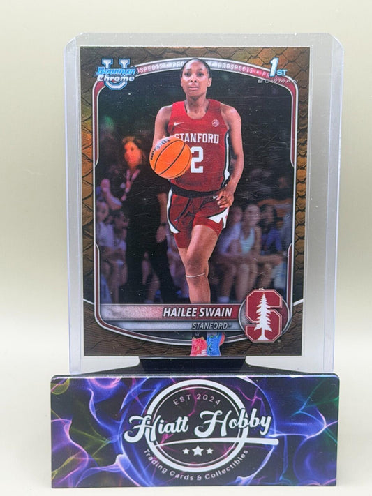 2025-26 Bowman Chrome Basketball #BCP-38 Hailee Swain Reptilian Refractor (1st)