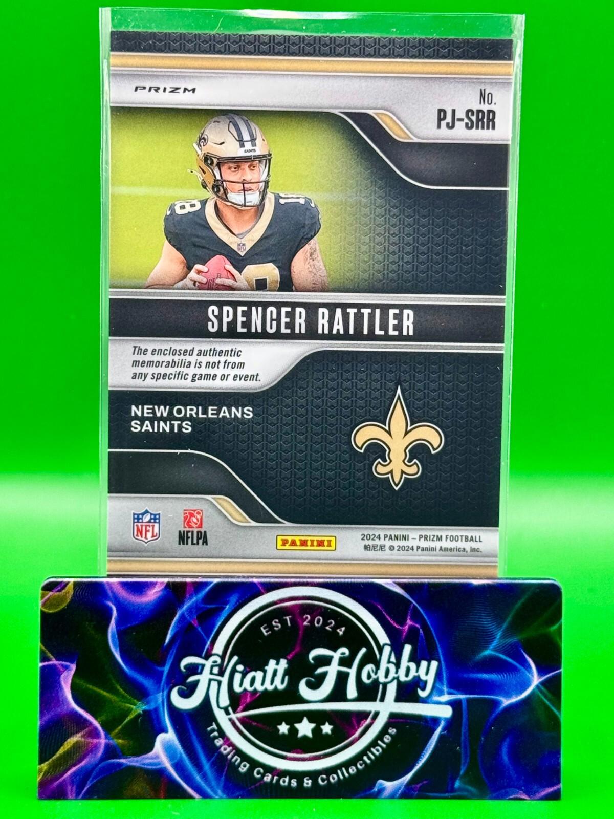 2024 Panini Prizm - Premier Jerseys Pink Prizm #PJ-SRR Spencer Rattler (MEM, RC)