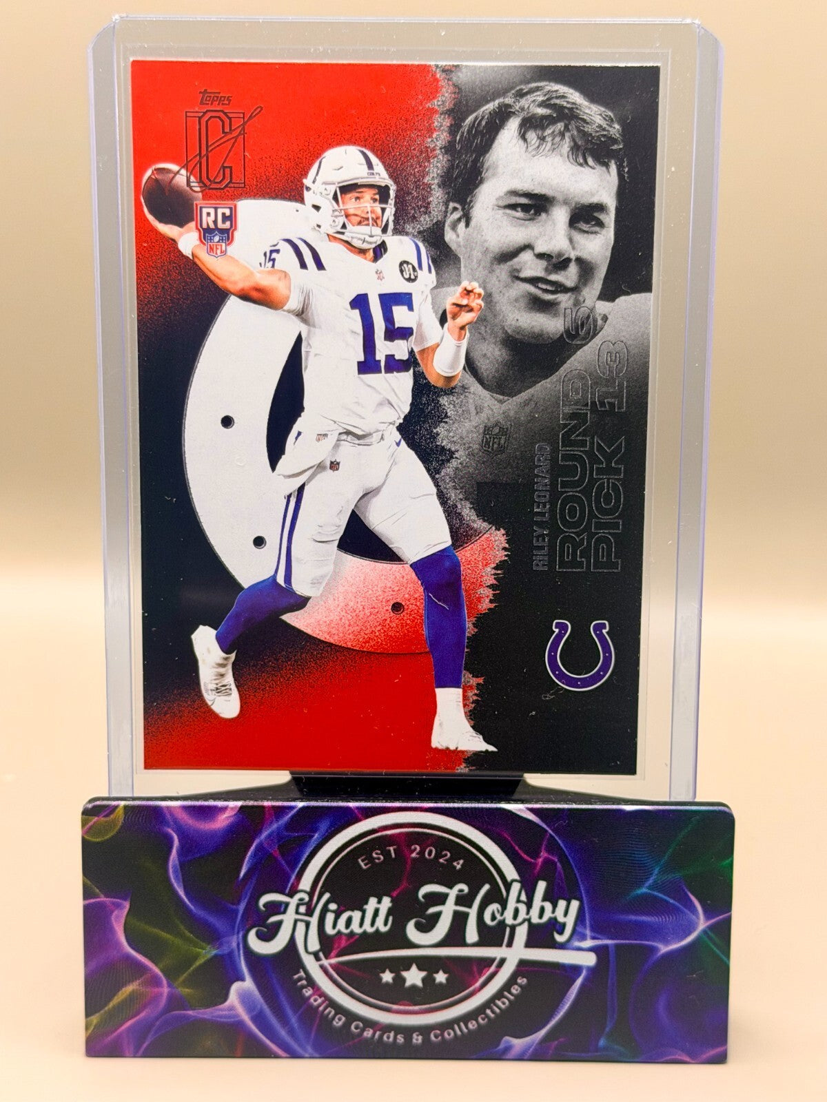 2025 Topps Signature Class Football - #116 Riley Leonard - Red Black (RC)