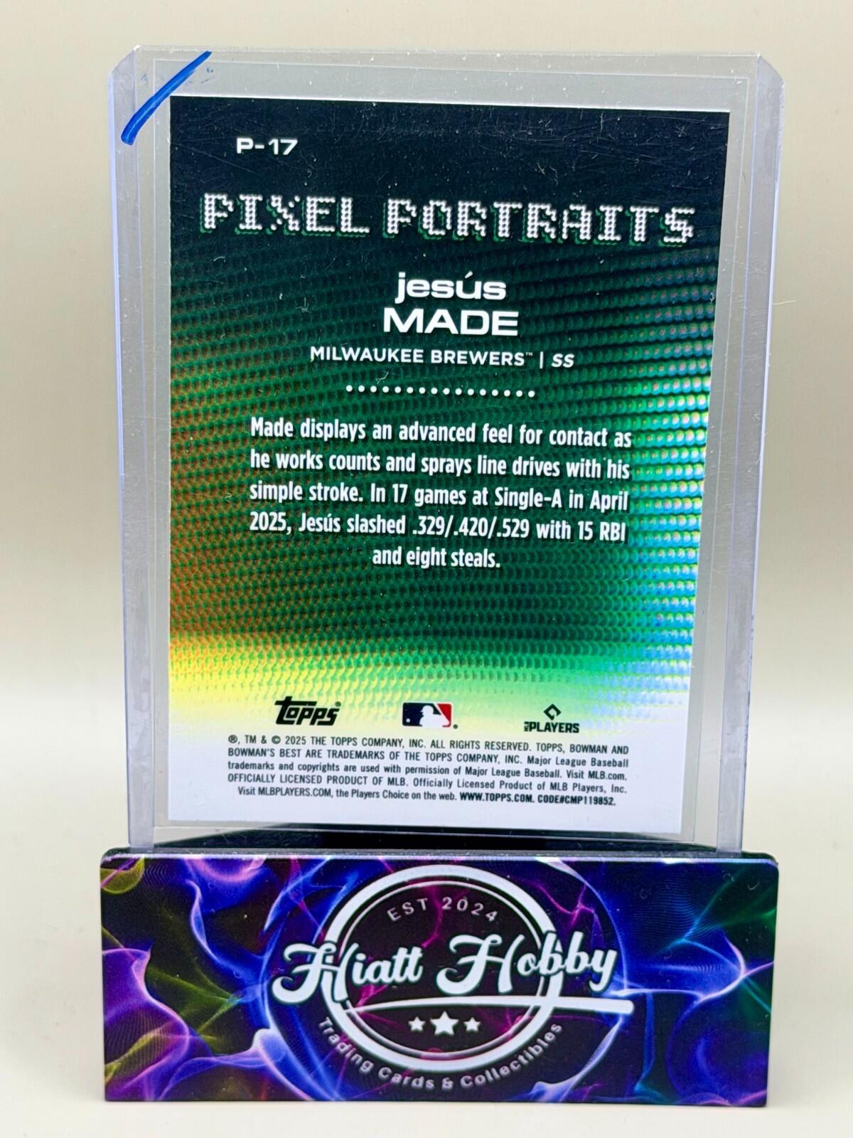 2025 Bowman's Best - #P-17 Jesus Made - Pixel Portraits (RC)