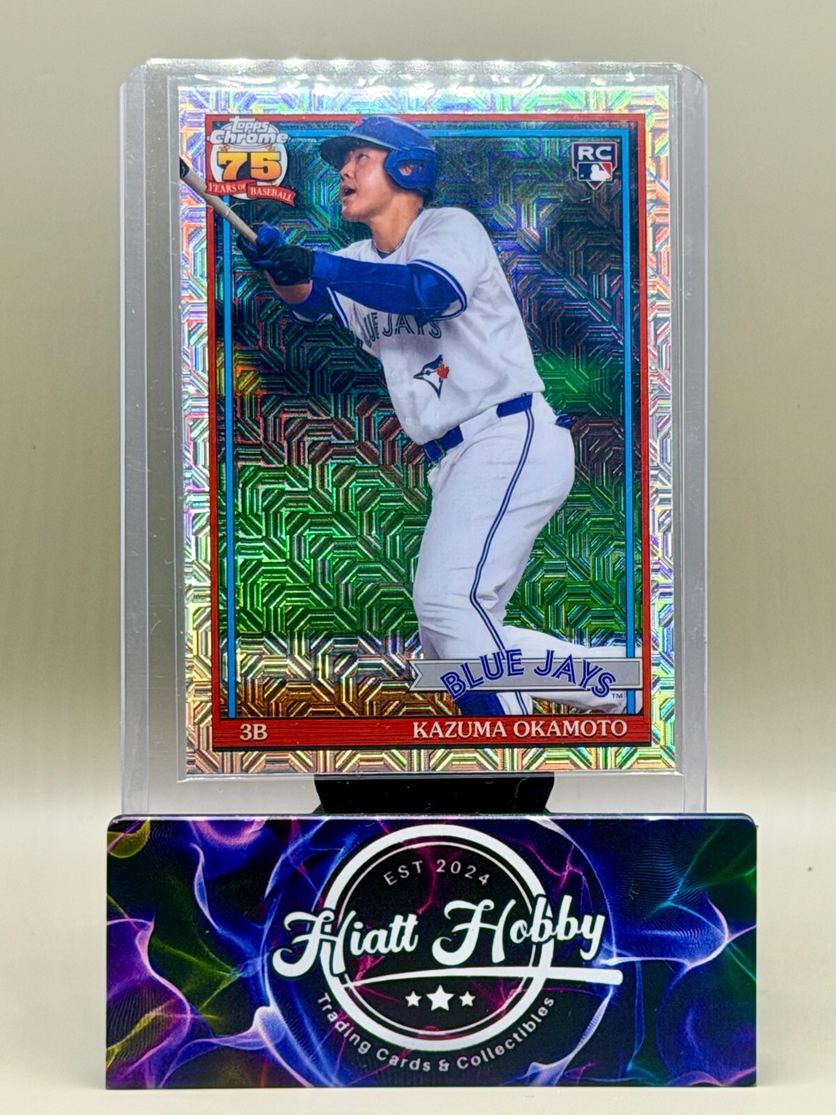 2026 Topps - #91C2-43 Kazuma Okamoto - 35th Anniversary Chrome - Mojo  (RC)