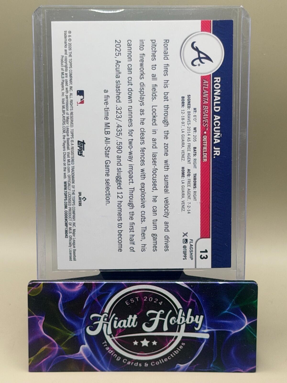 2026 Topps Flagship - Ronald Acuna Jr #13 - Black /10