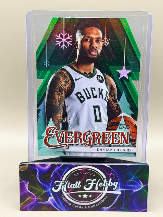 2025-26 Topps Holiday Basketball - #EV-DL Damian Lillard - Evergreen Die-Cut