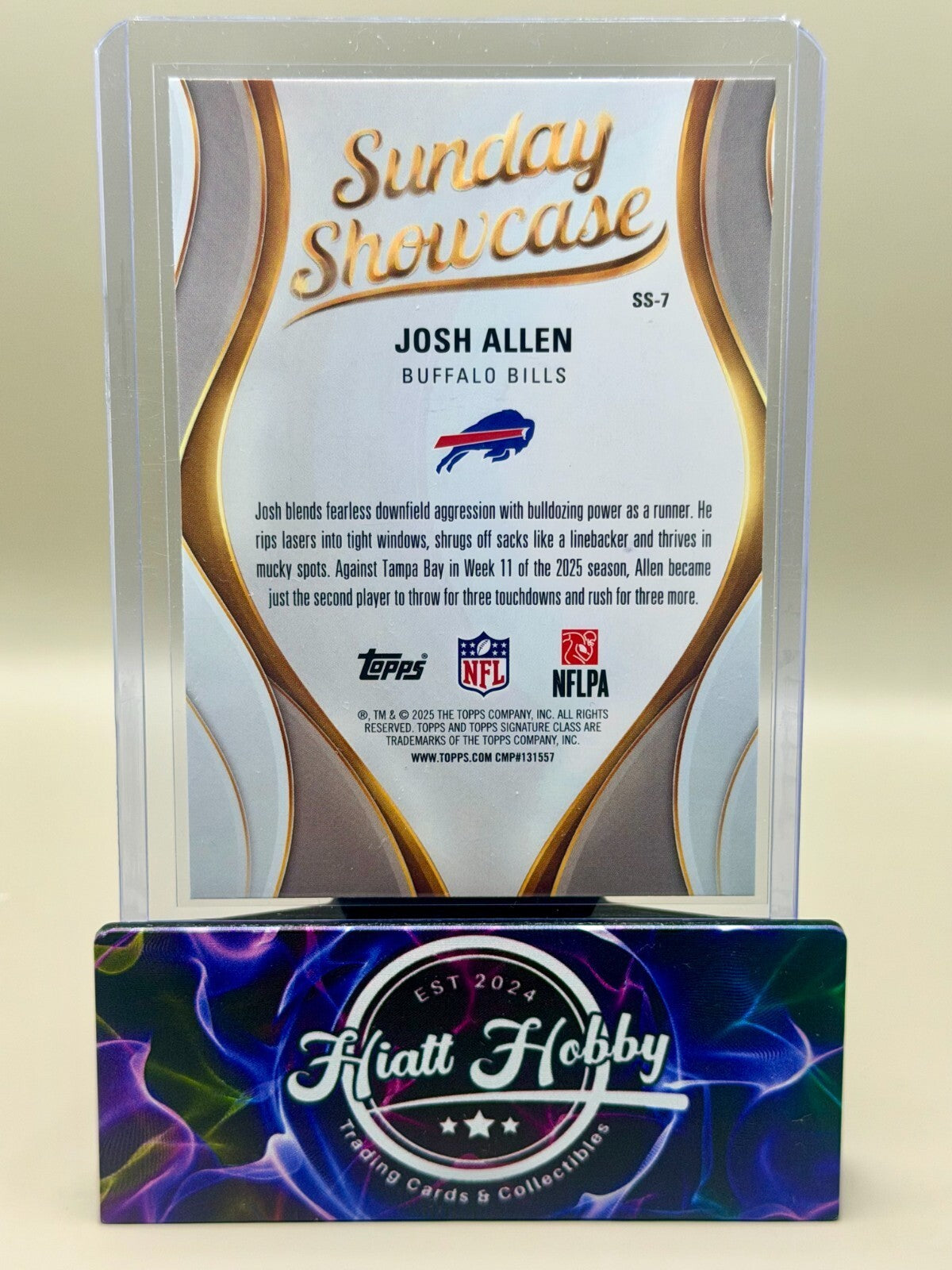 2025 Topps Signature Class Football - #SS-7 Josh Allen - Sunday Showcases