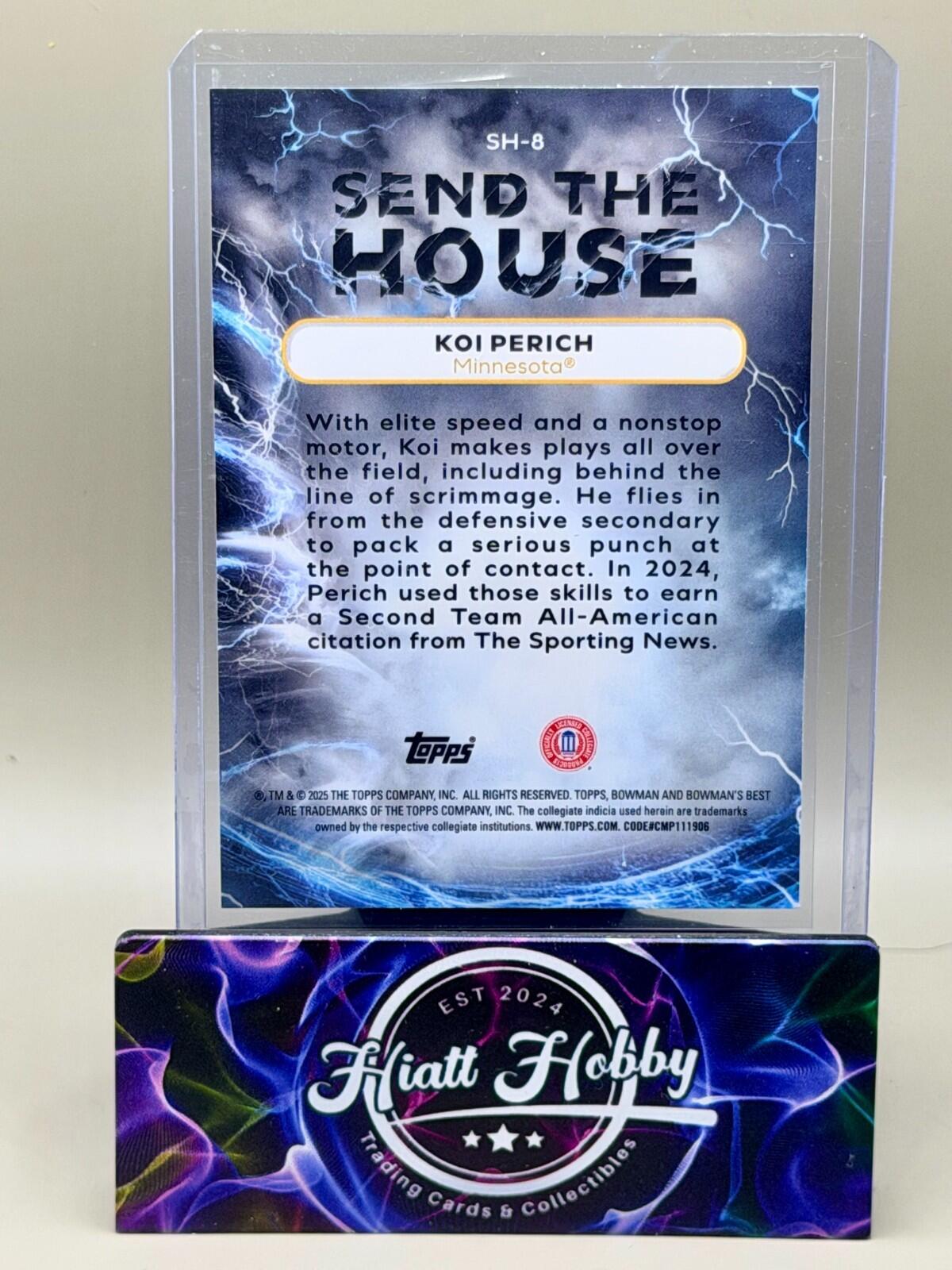 2025 Bowman's Best U - #SH-8 Koi Perich - Send The House - Shimmer