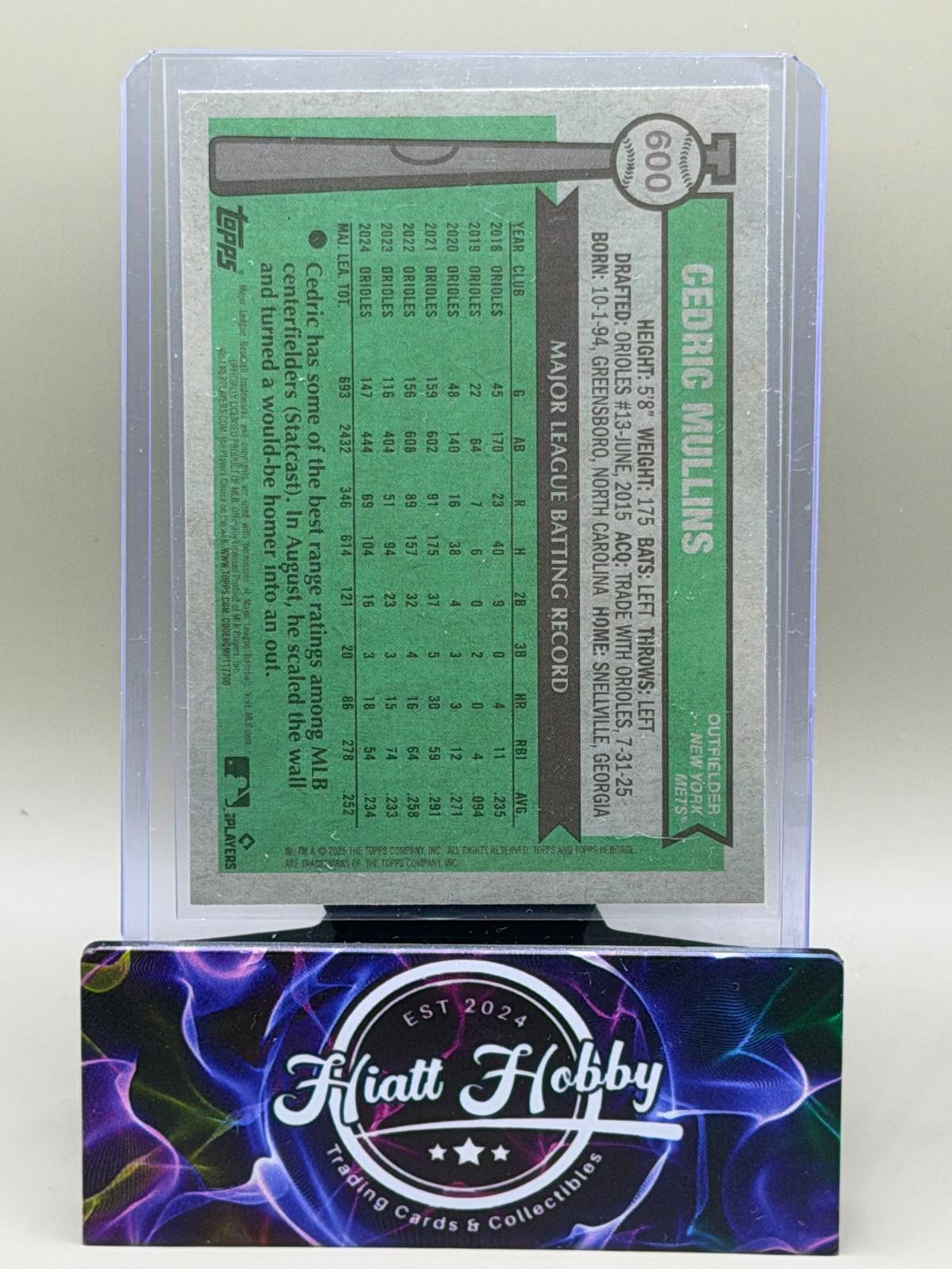 2025 Topps Heritage High Number - Cedric Mullins #600 - Light Blue Sparkle