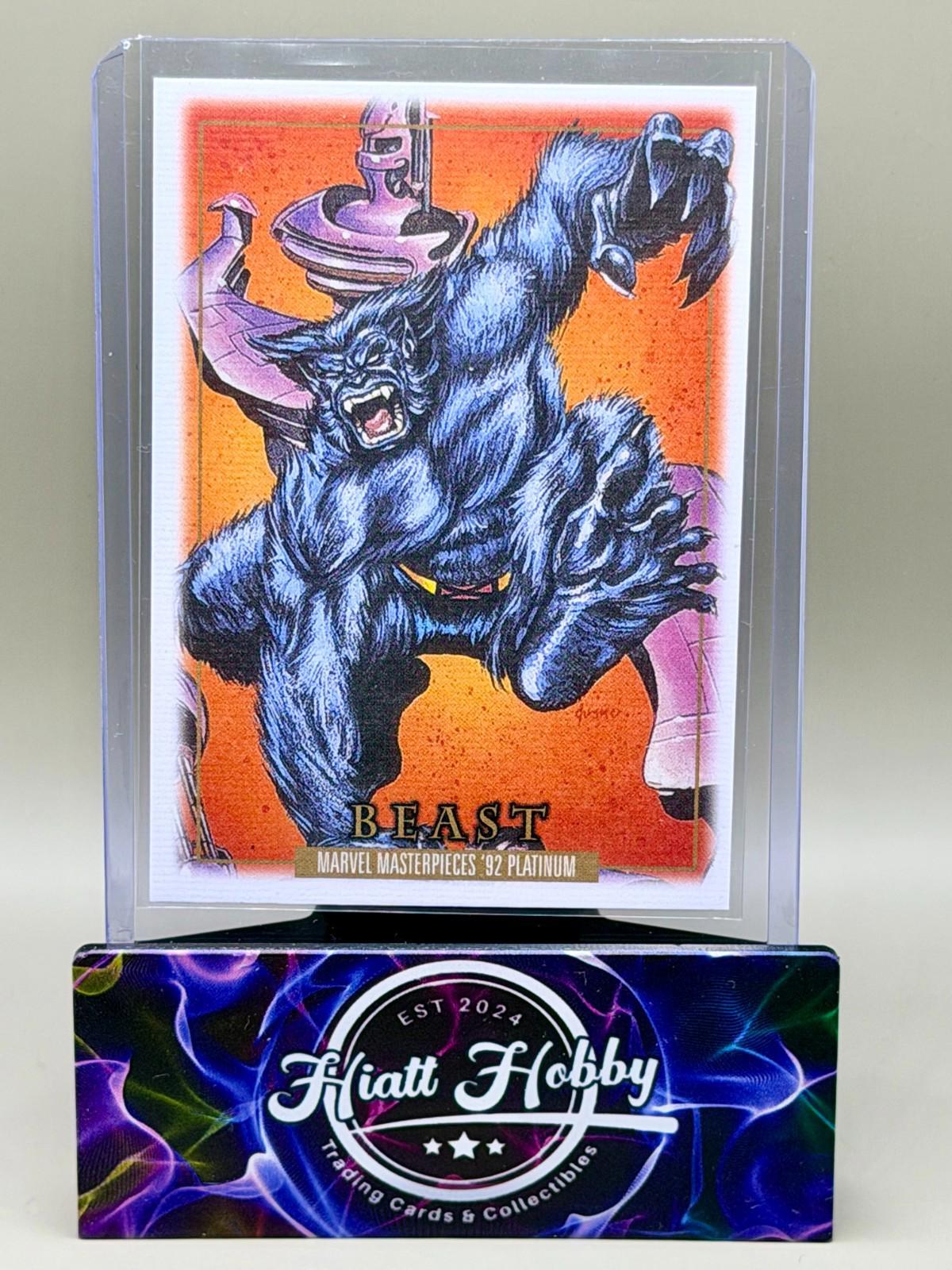2024 Panini Skybox Marvel Masterpieces '92 Platinum - Beast #7 - Canvas