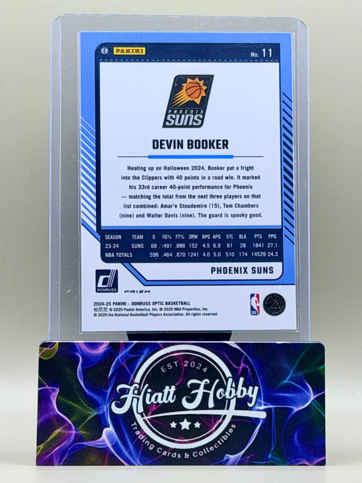 2024-25 Panini Donruss Optic - Devin Booker #11 - Purple Prizm