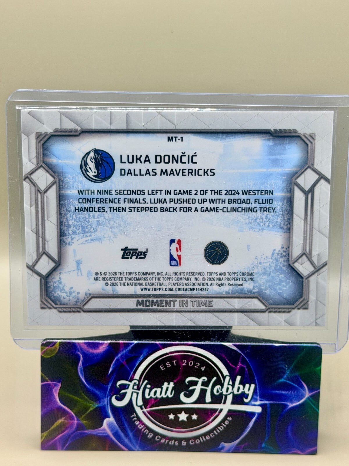 2025-26 Topps Chrome Update - #MT-1 Luka Doncic - Moment in Time
