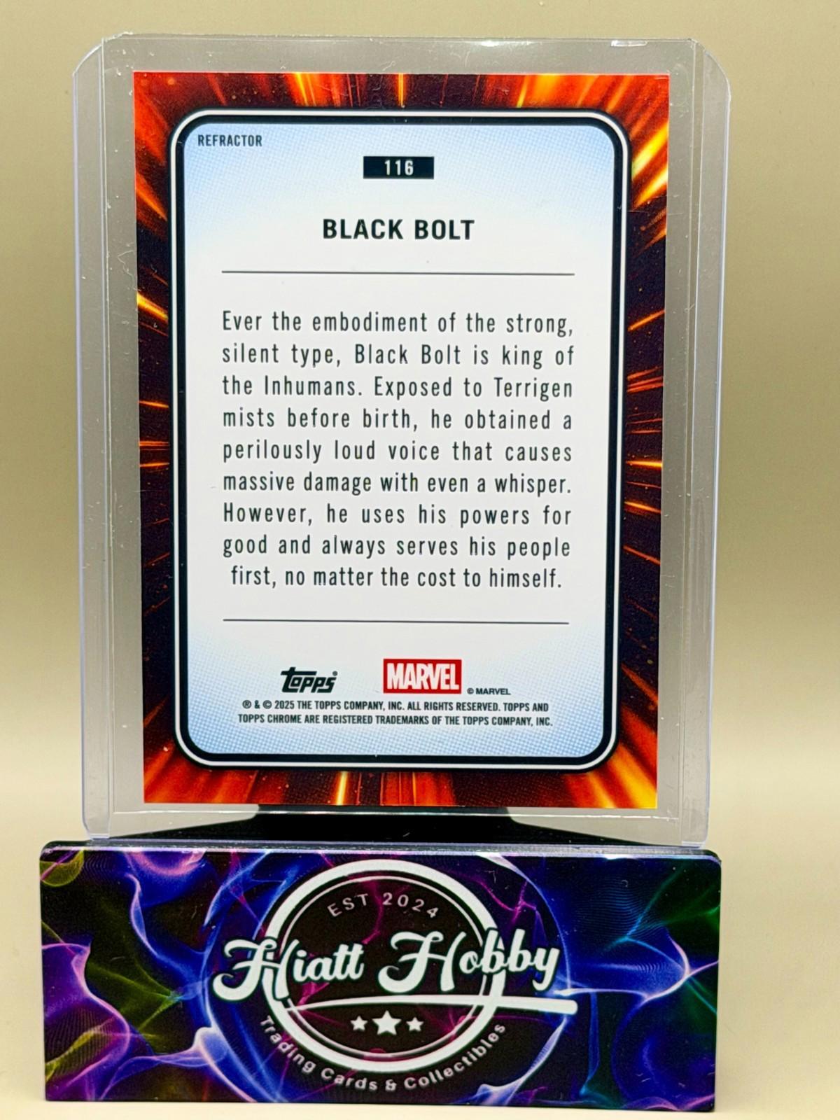 2025 Topps Chrome Marvel Comics - Black Bolt #116 - Refractor