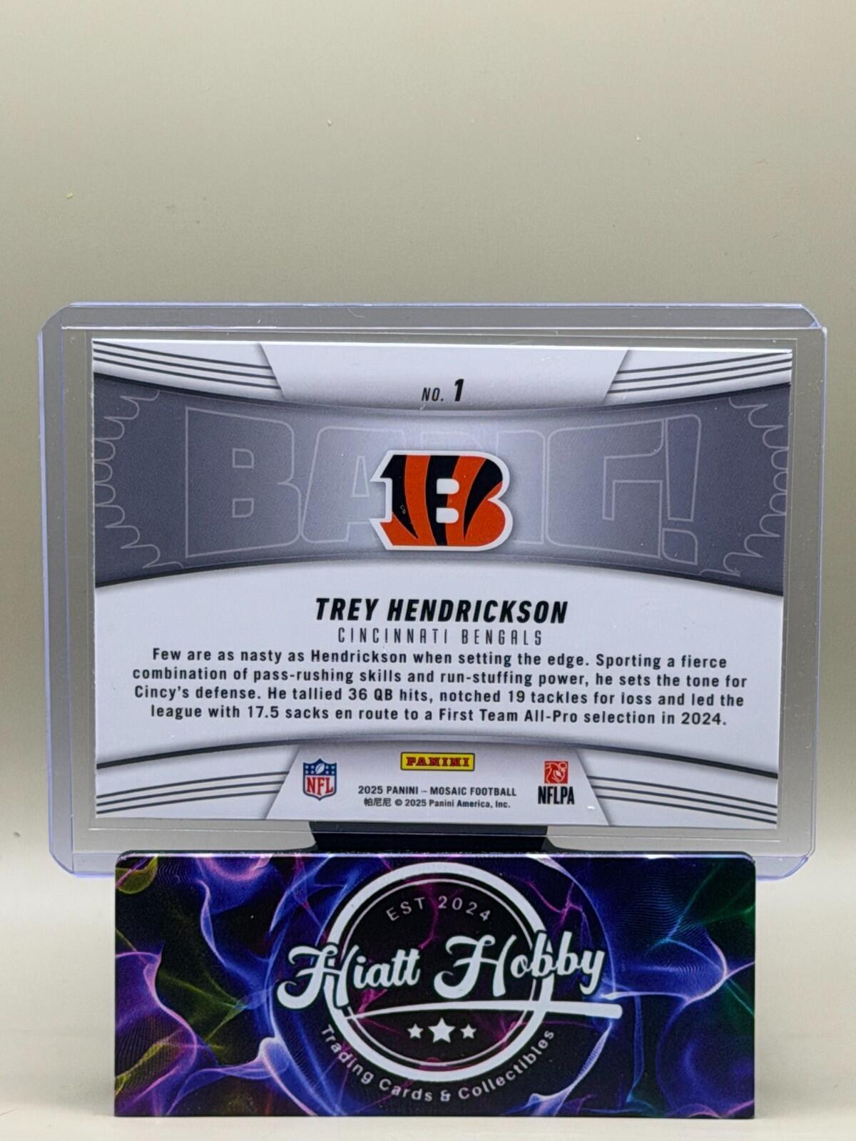 2025 Panini Mosaic Football - #1 Trey Hendrickson - Bang