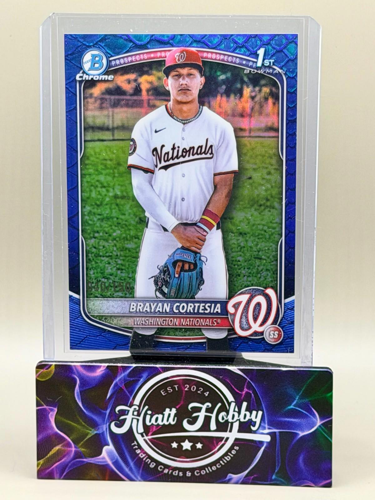 2025 Bowman Chrome - Brayan Cortesia #BCP-211 - Blue Reptilian /150 (RC)