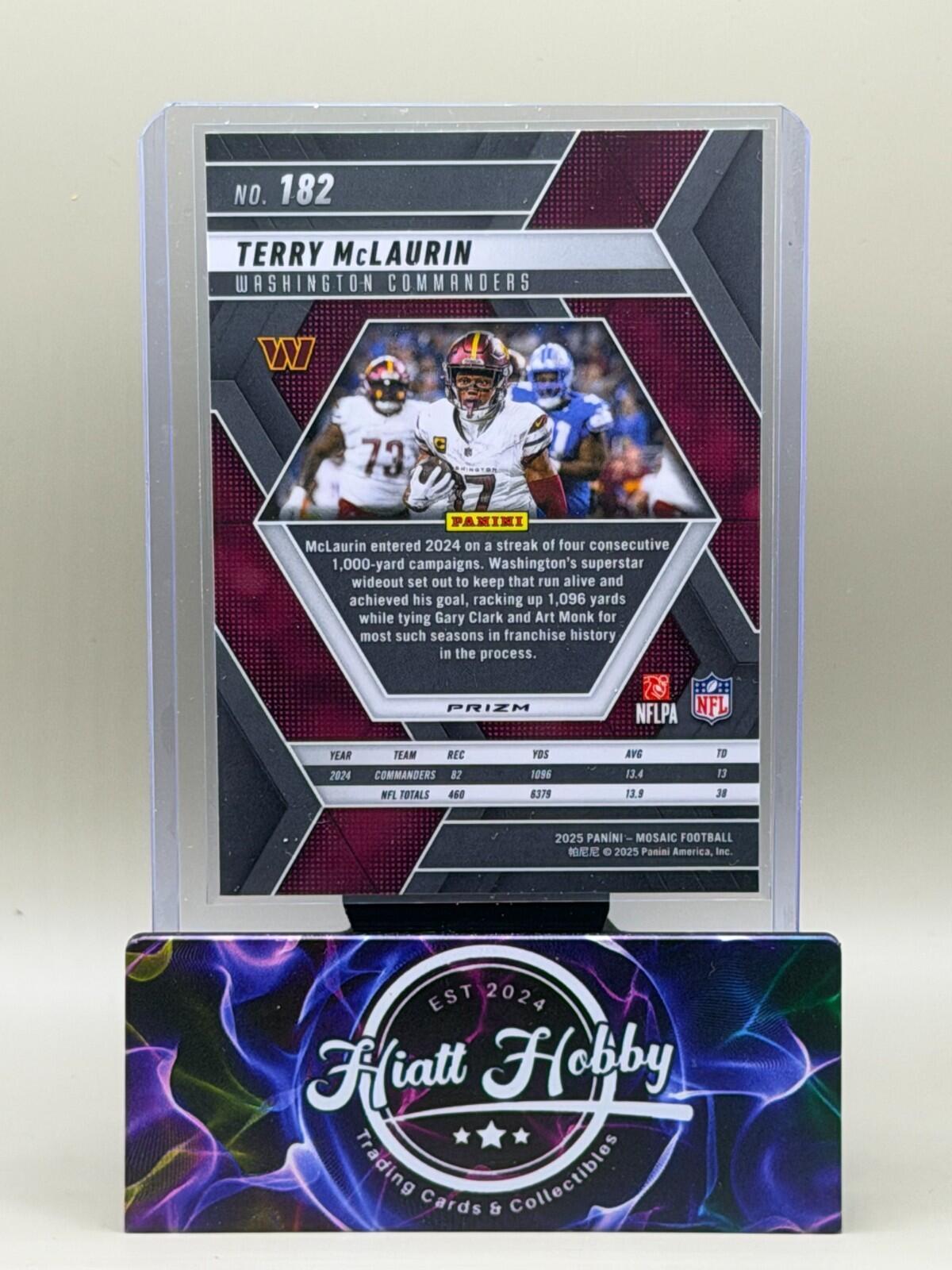 2025 Panini Mosaic Football - #182 Terry McLaurin - Purple Scope