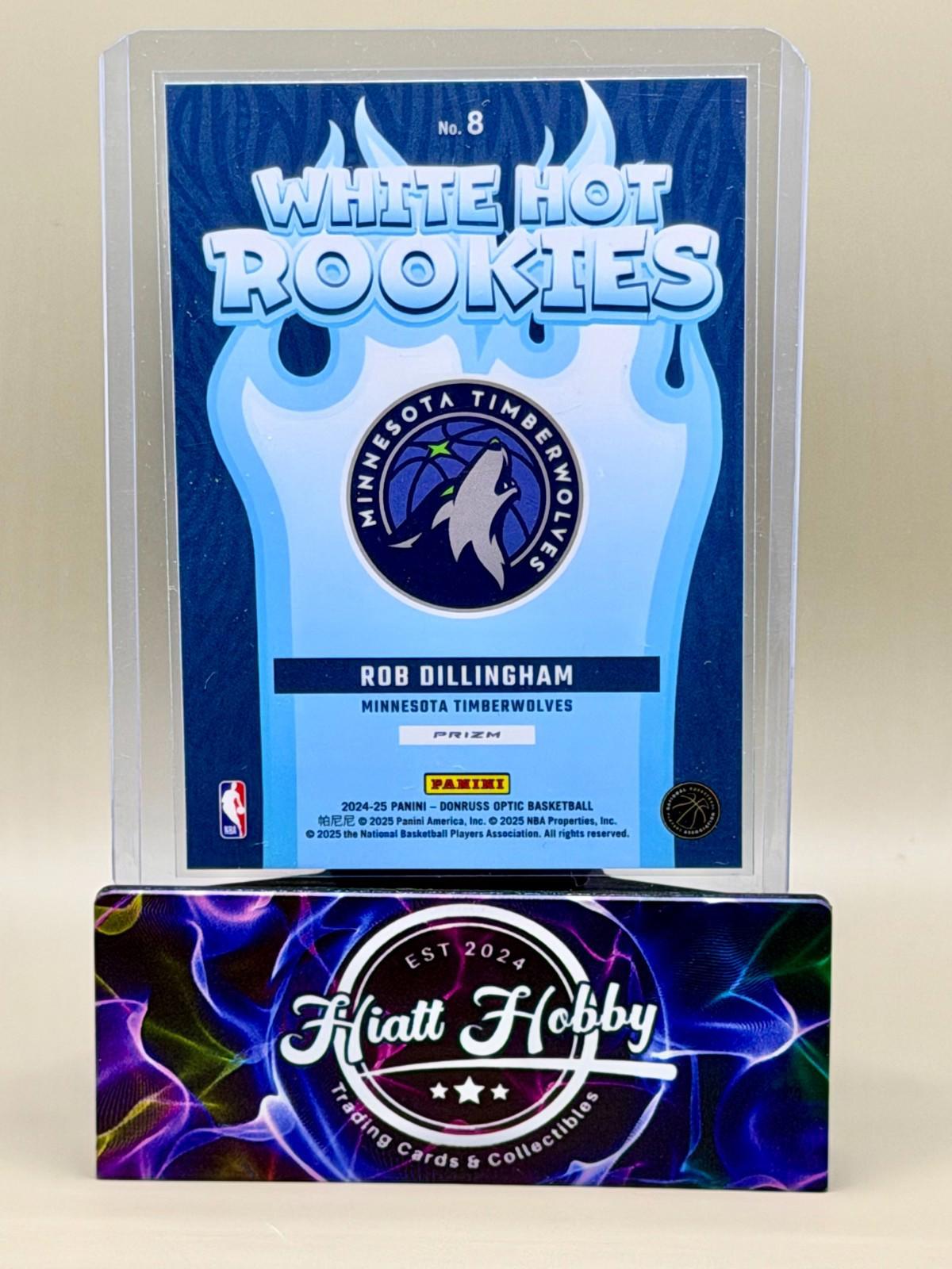 2024-25 Panini Donruss Optic - Rob Dillinghanm #8 - White Hot Rookies - Purple