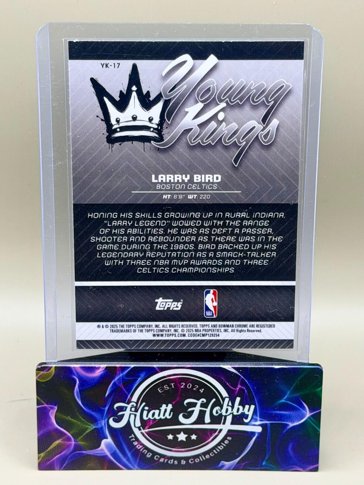 2025-26 Bowman Chrome Basketball - #YK-17 Larry Bird - Young Kings