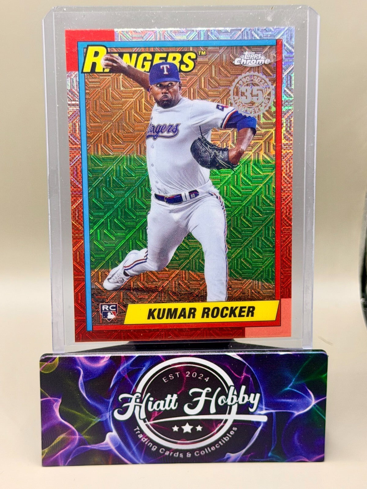 2025 Topps - #T90C-141 Kumar Rocker - 35th Anniversary Mojo (RC)