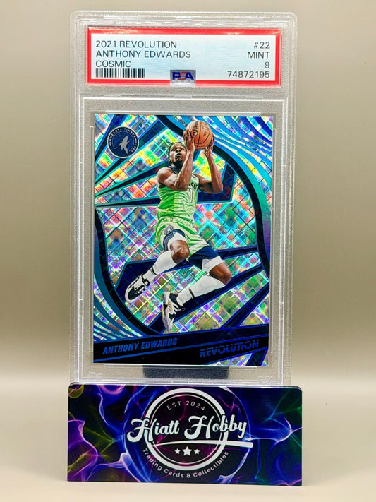 2021 Panini Revolution - #22 Anthony Edwards - Cosmic /99 - PSA 9