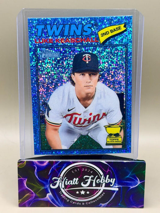 2026 Topps Heritage - #116 Luke Keaschall - Light Blue Sparkle