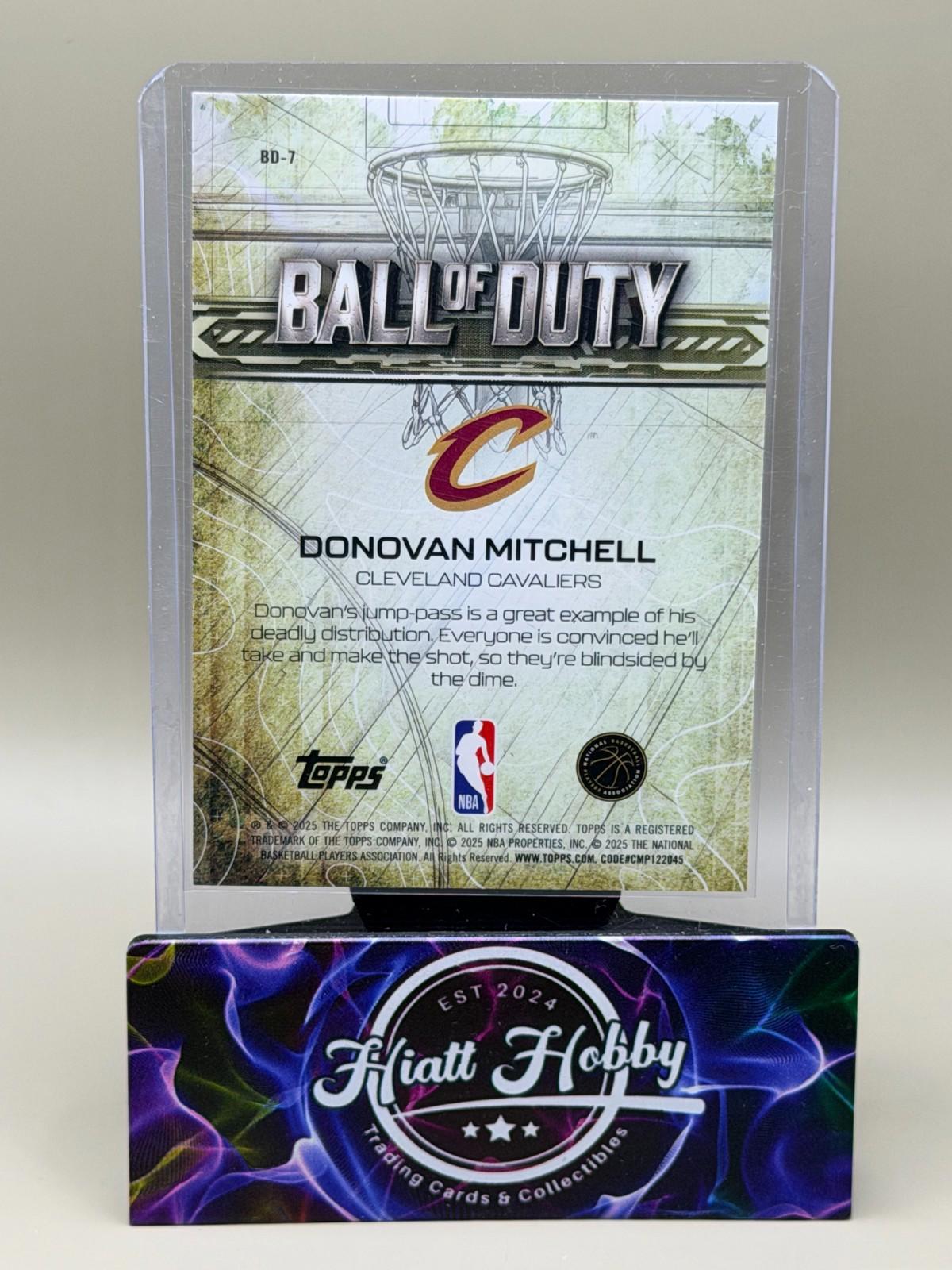 2025-26 Topps Chrome - Donovan Mitchell #BD-7 - Ball of Duty