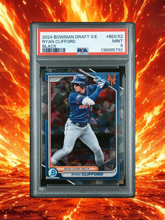 2024 Bowman Draft Chrome Sapphire - Ryan Clifford #BDC52 - Black /10 - PSA 9