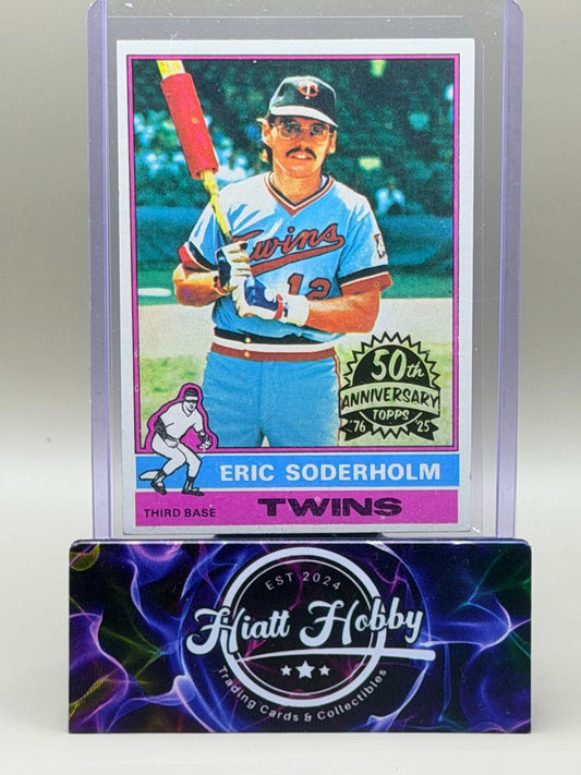 2025 Topps Heritage High Number - Eric Soderholm #214 - 50th Anniversary Stamp