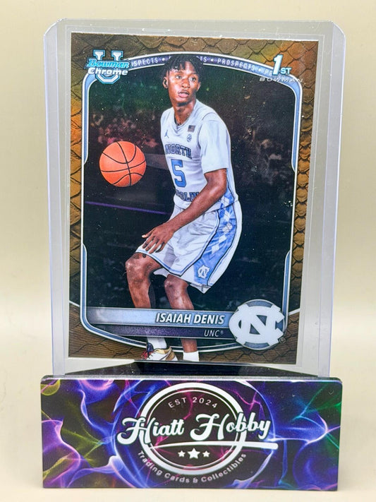 2025-26 Bowman Chrome Basketball - #BCP-49 Isaiah Denis - Reptilian (1st)