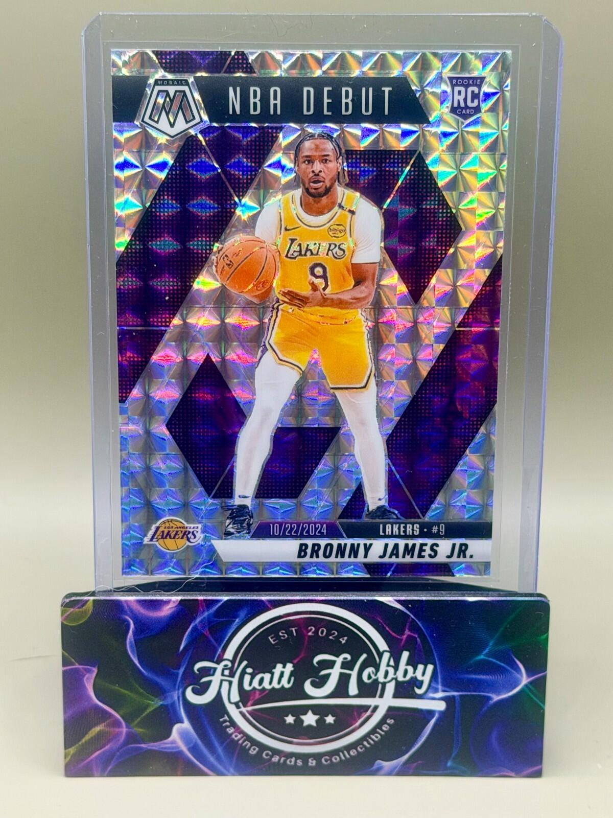 2024-25 Panini Mosaic Basketball - #262 Bronny James Jr - Silver Mosaic (RC)