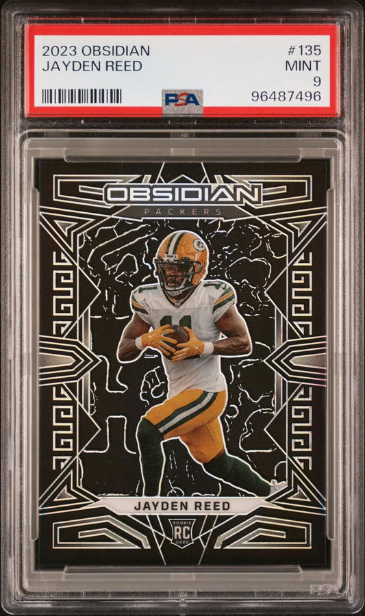🔥2023 Obsidian JAYDEN REED *Rookie* #135 Packers PSA 9🔥
