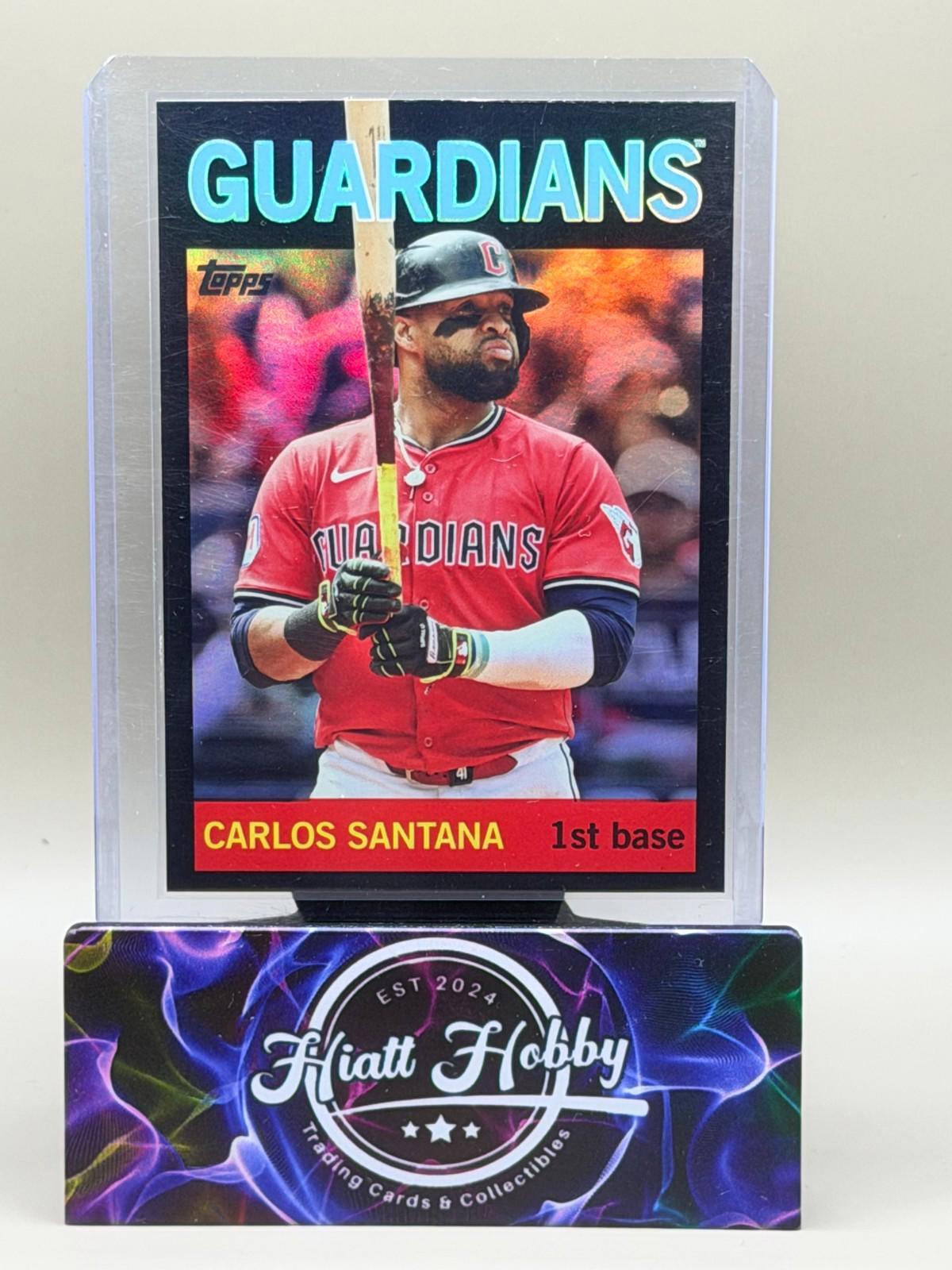 2025 Topps Archives - 1964 Topps Carlos Santana #7 Black Foilboard