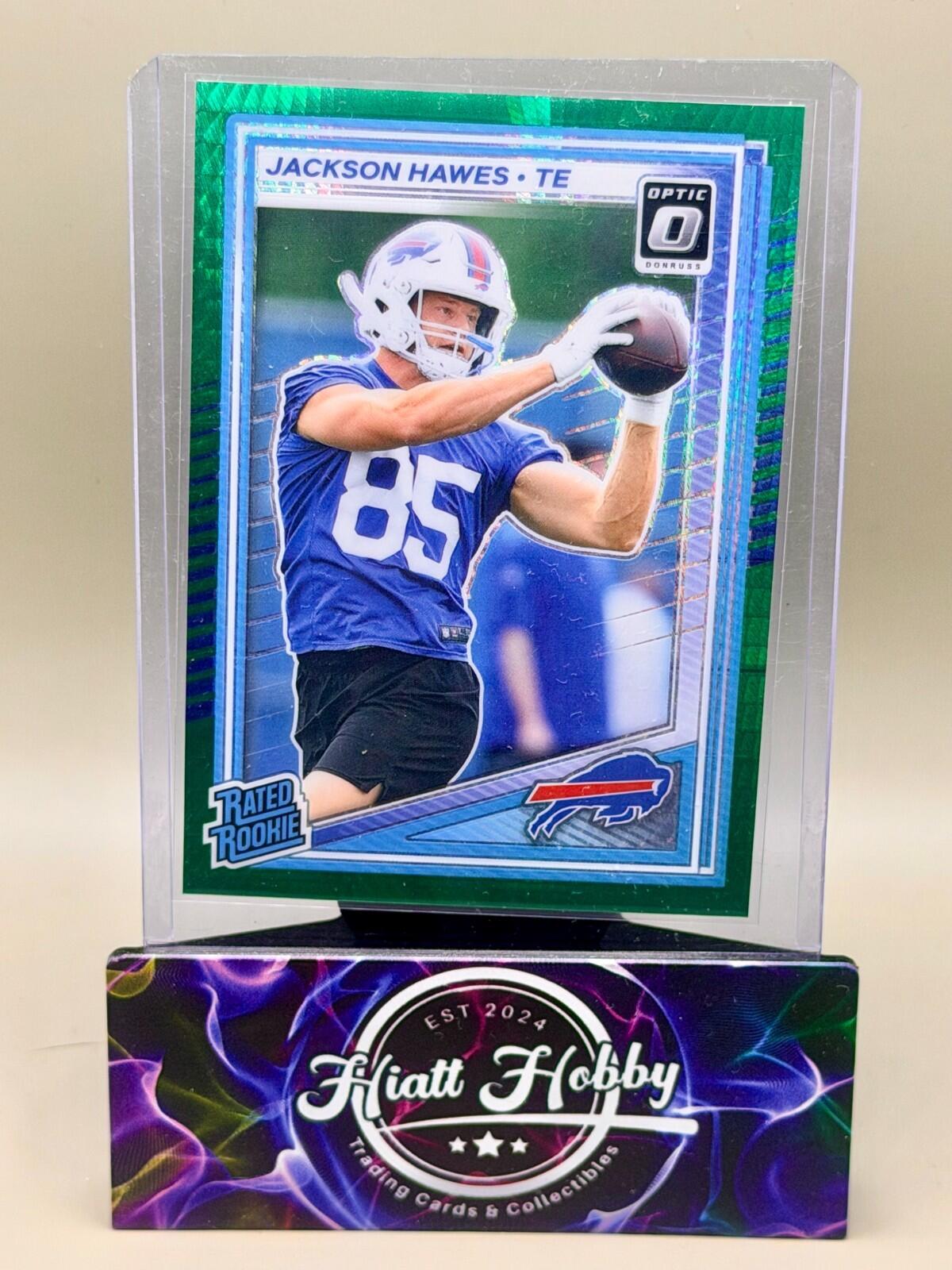 2025 Panini Donruss Optic - #224 Jackson Hawes - Green Hyper (RC)