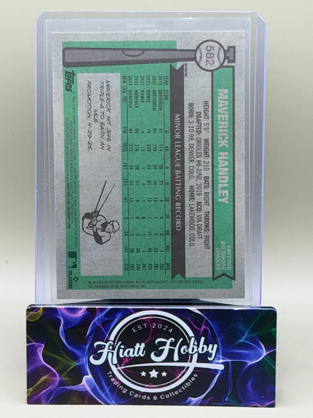 2025 Topps Heritage High Number - Maverick Handley #582 - Chrome Refractor (RC)