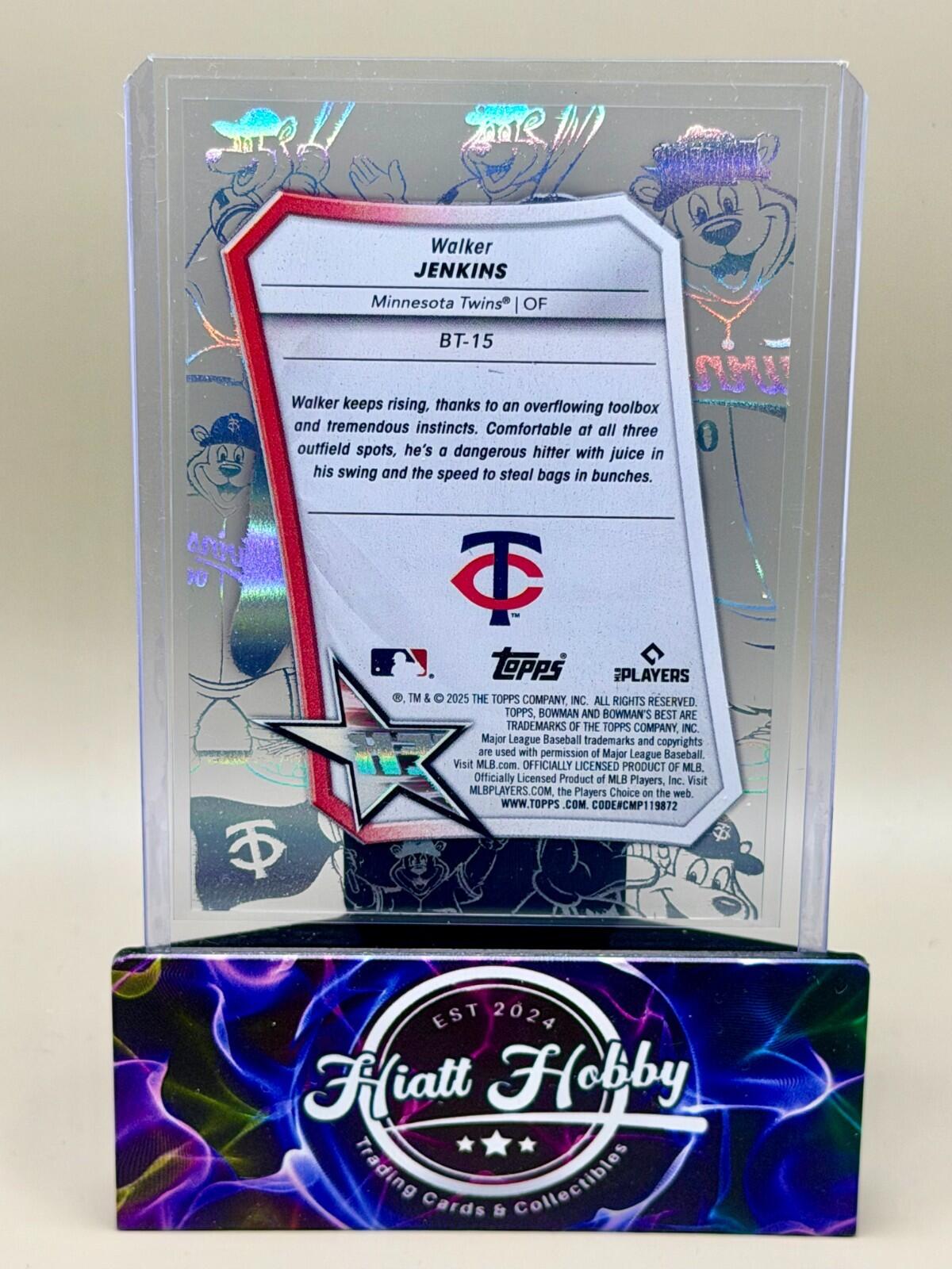 2025 Bowman's Best - #BT-15 Walker Jenkins - Best Tek /99 (RC)