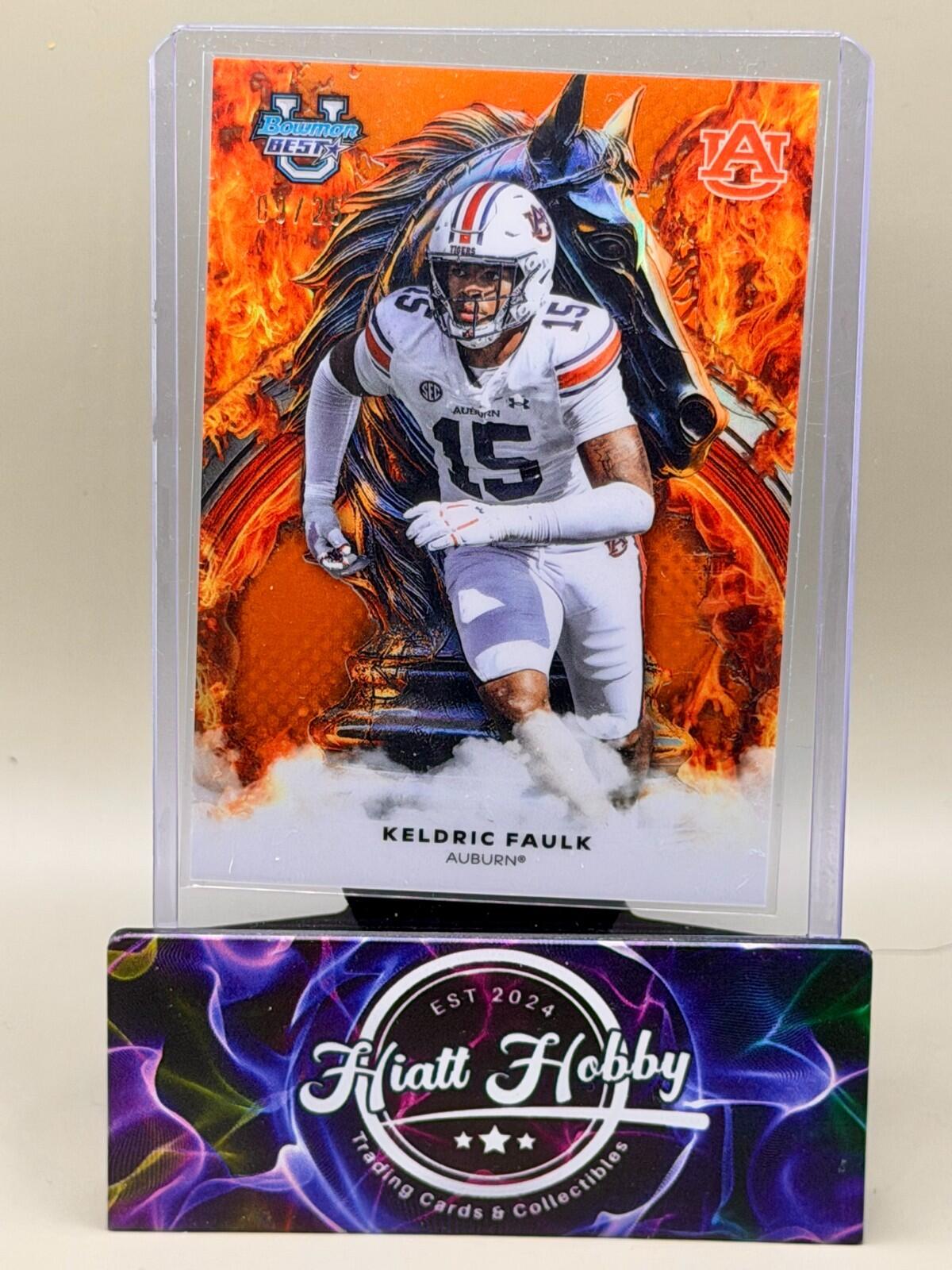 2025 Bowman's Best U - #W-16 Keldric Faulk - Workhorse - Orange /25