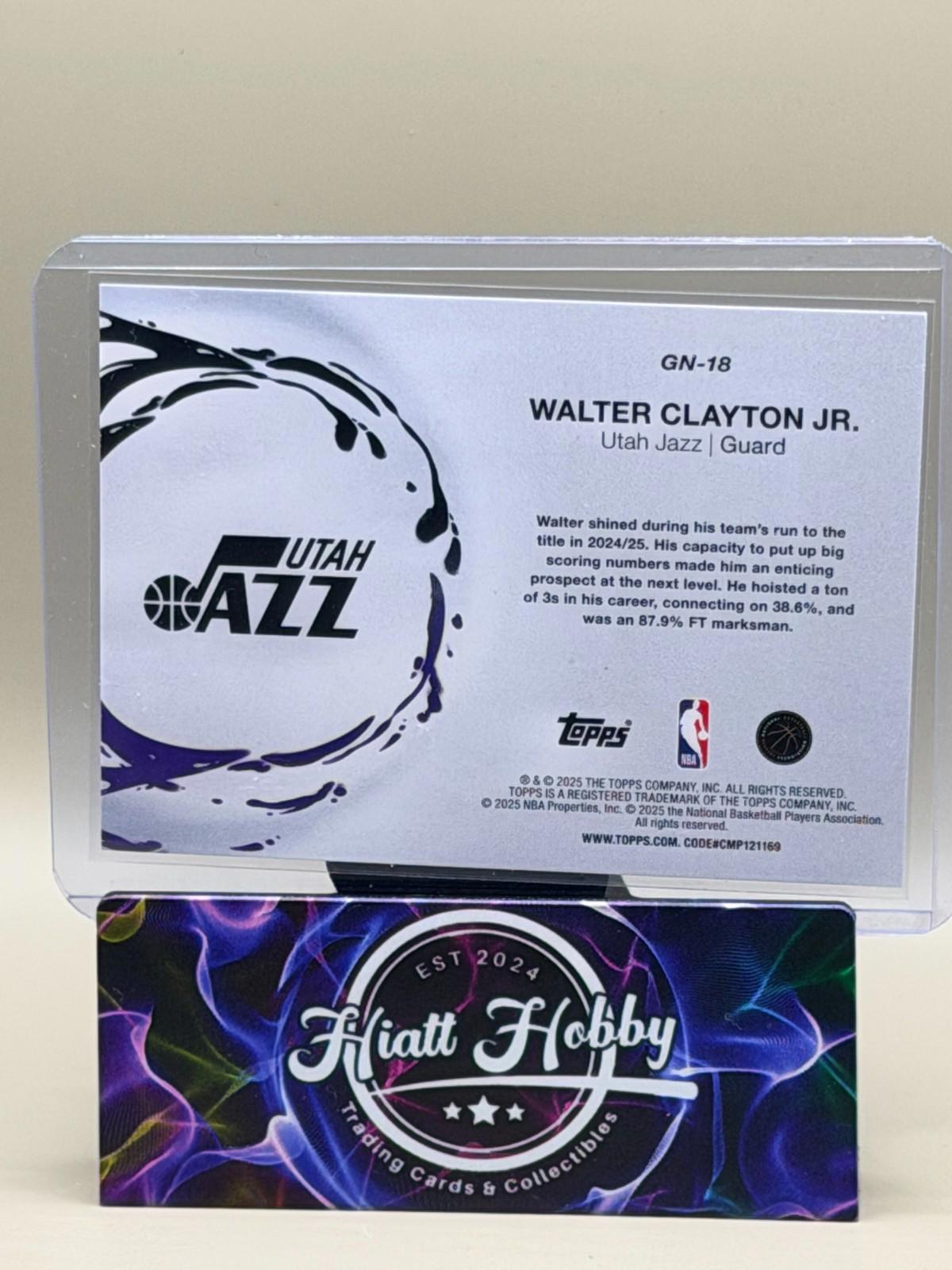 2025-26 Topps Basketball - Walter Clayton Jr #GN-18 - Generation Now (RC)