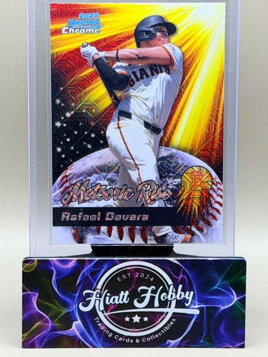 2025 Bowman Chrome - Rafael Devers #MR-13 - Meteoric Rise - Mojo Refractor