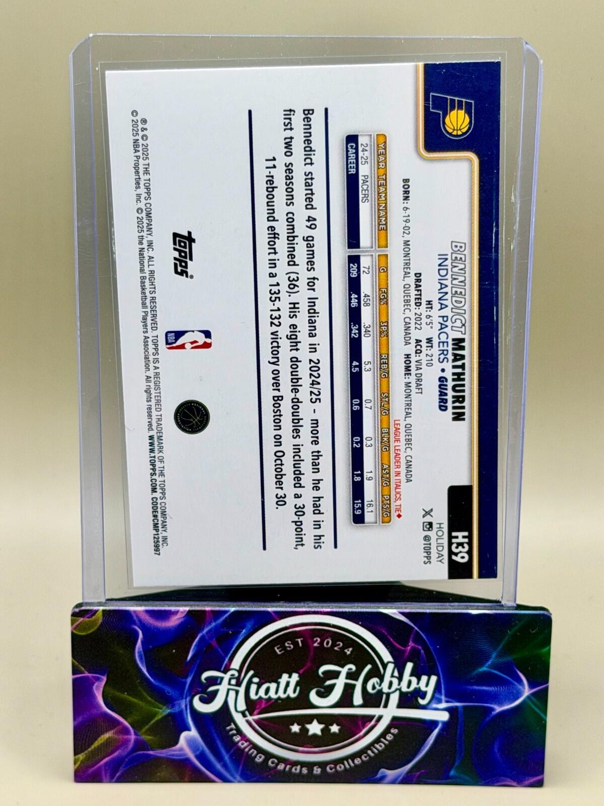 2025-26 Topps Holiday Basketball Plaid Parallels - Complete your set.