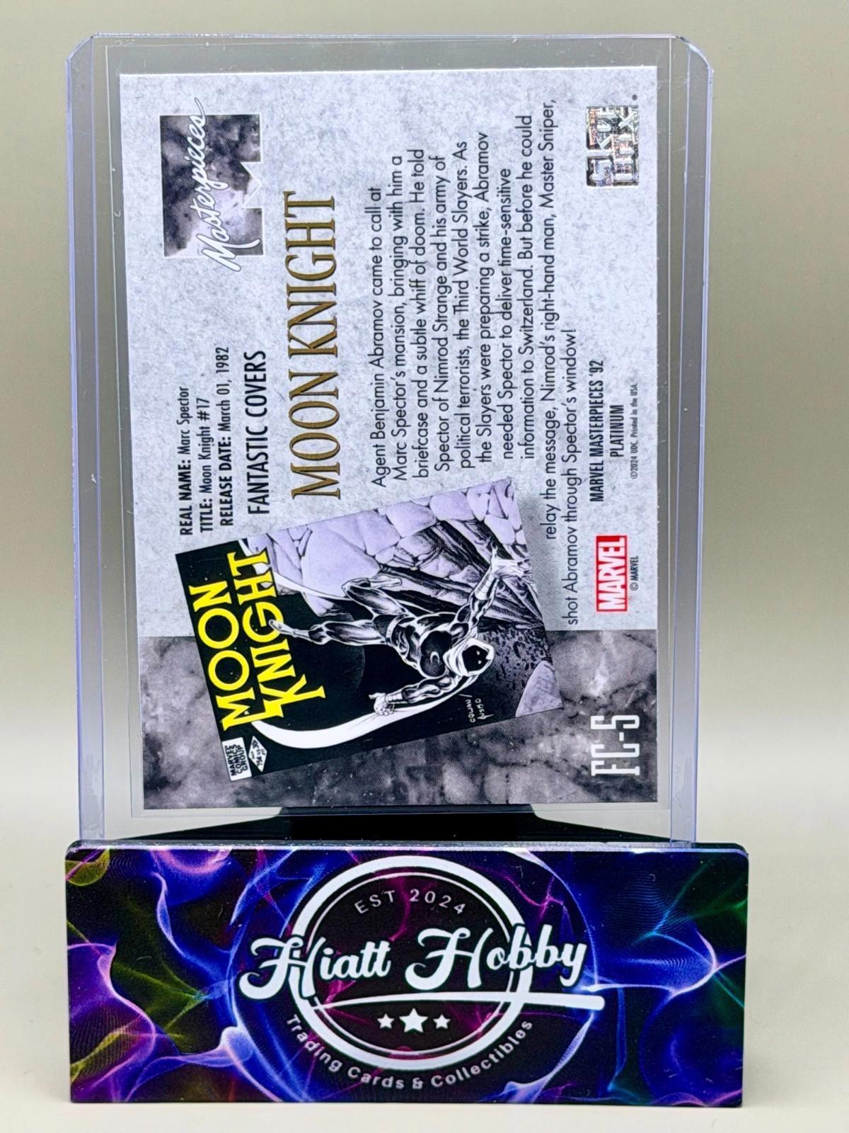2024 Skybox Marvel Masterpieces '92 Platinum Moon Knight #FC-5 - Fantastic Cover